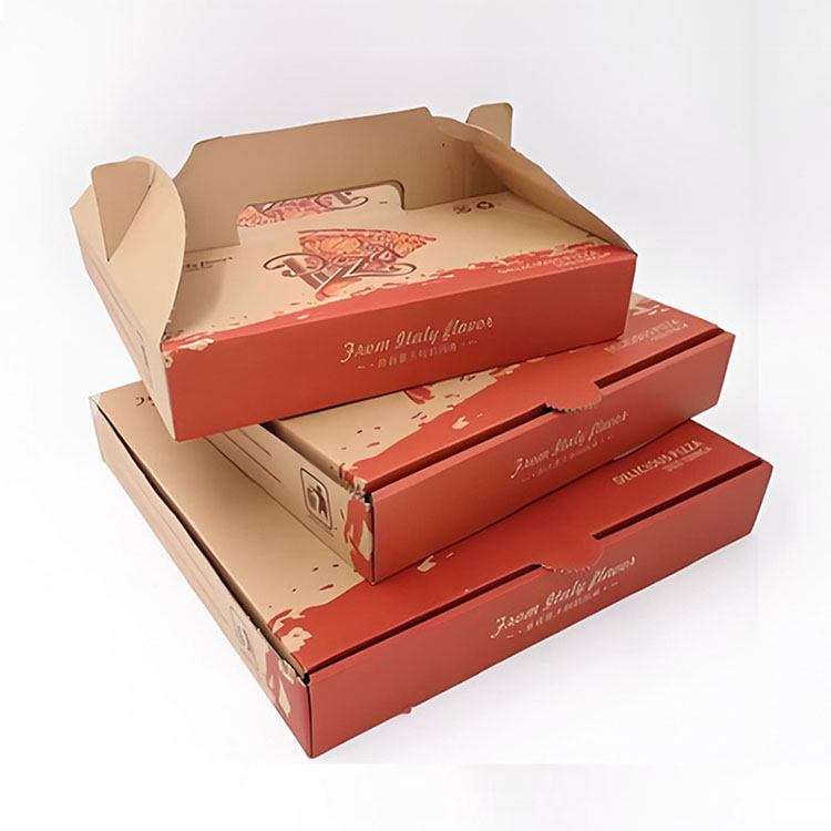 BDL Custom  Aluminum Foil Pizza Box Corrugated Cardboard Pizza Box With Handle
