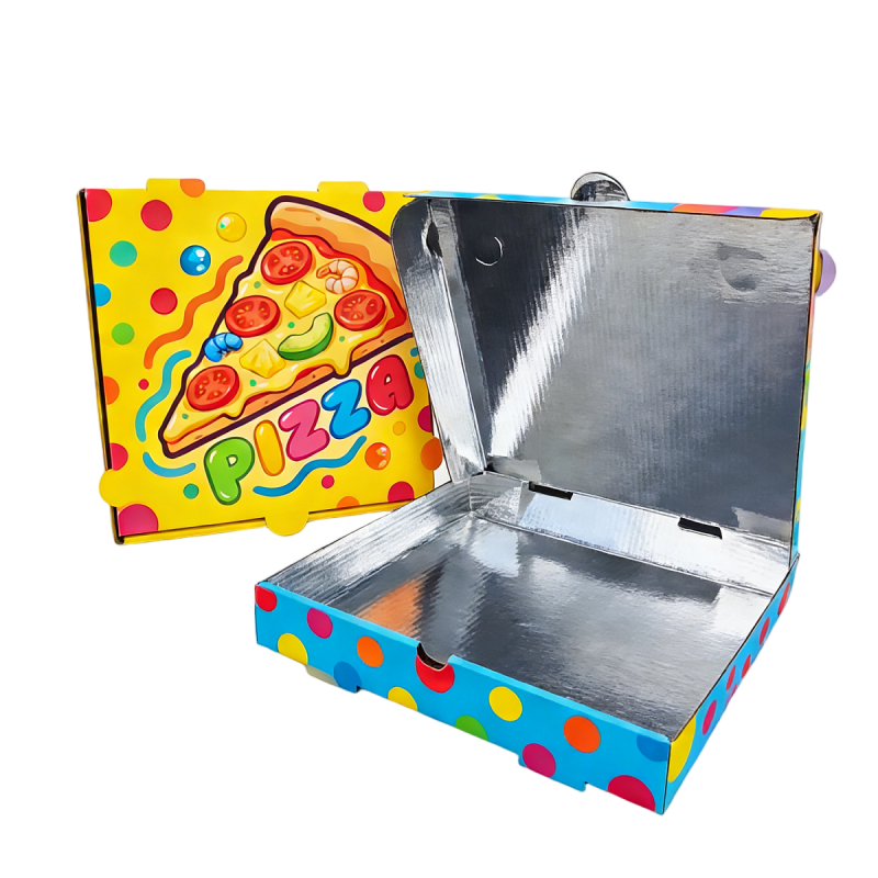 BDL Supplier Custom Logo Food Packaging Corrugated Thermal Pizza Box with Aluminium