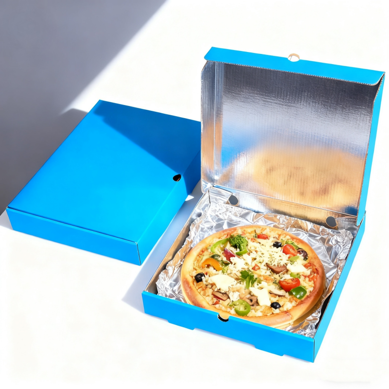 BDL Hot Sale Wholesale Aluminum Foil Pizza Box Heat Retention Grease Proof Corrugated Box